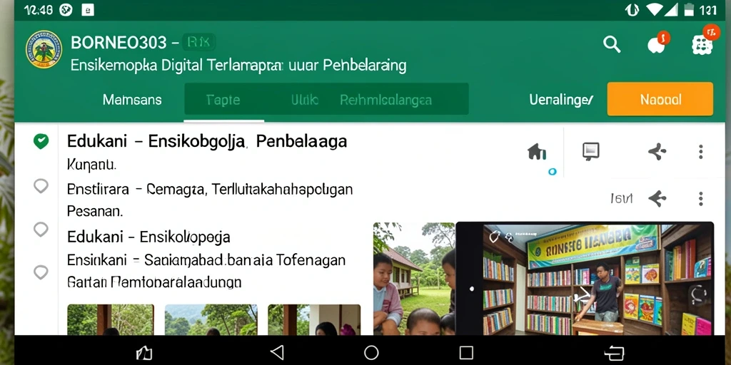 Antarmuka aplikasi BORNEO303 yang menarik dan informatif.