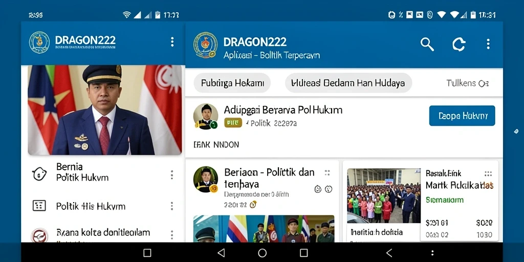 Antarmuka DRAGON222 menampilkan berita dan analisis politik hukum yang informatif.