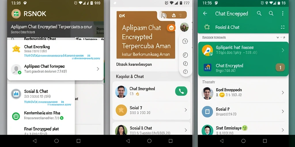 Antarmuka RSNOK yang menawan dan mudah digunakan untuk chatting aman.