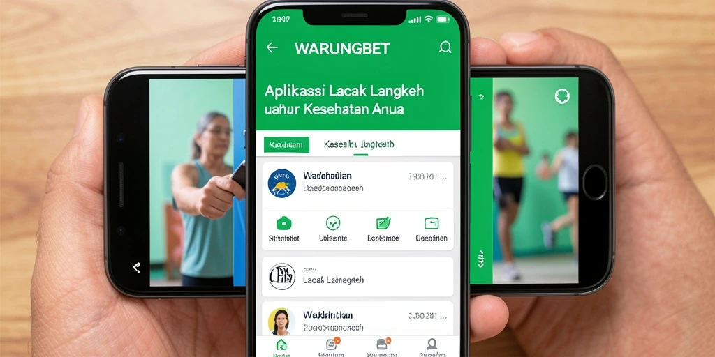 Tampilan antarmuka aplikasi Lacak Langkah WARUNGBET yang menarik dan informatif.