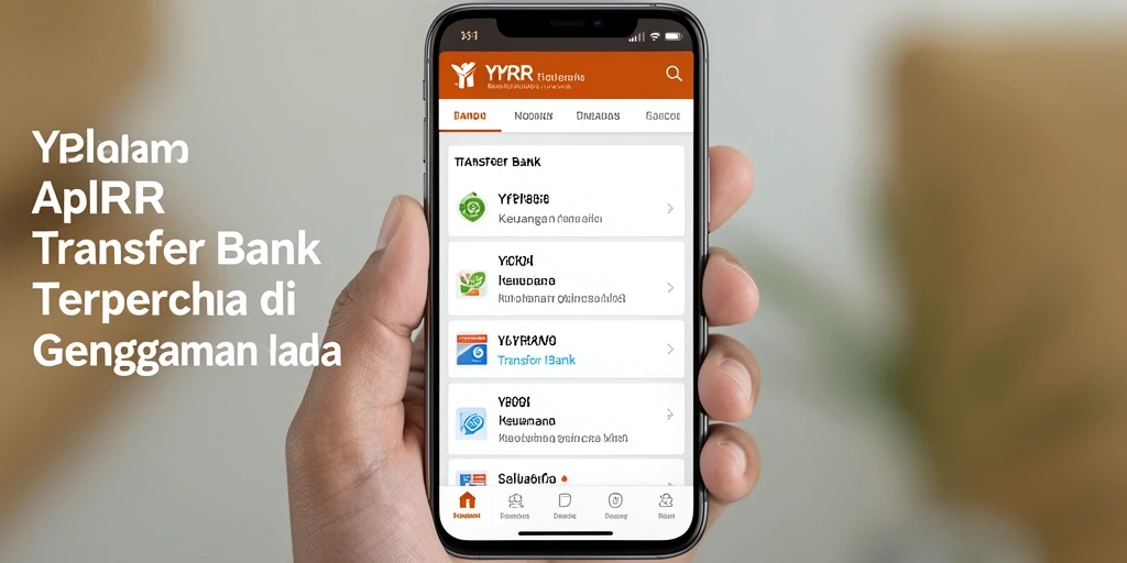 Tampilan antarmuka aplikasi YYRR untuk transfer bank yang intuitif dan responsif.